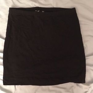 Black mini skirt
